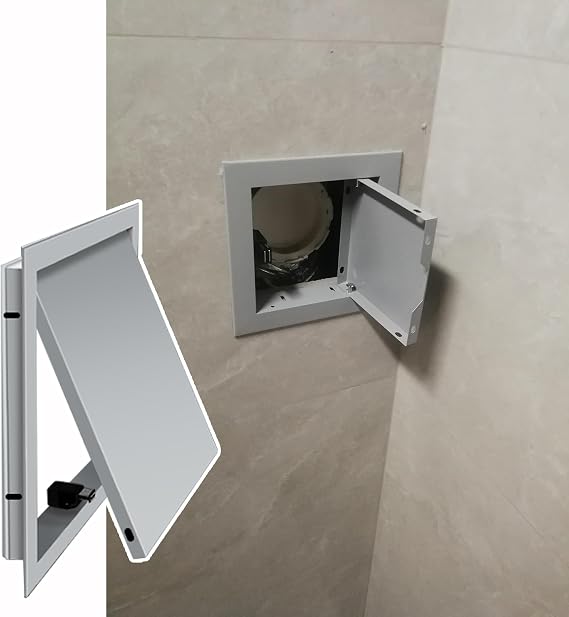 UrbanUp Access Panel for Drywall Metal Access Panel Door with Magnetic Switch, Ceiling Access Panel/Alarm Wall Inspection Hatch, Easy Access Doors Push Lock & Open(Gray,55x60cm/22x24in)
