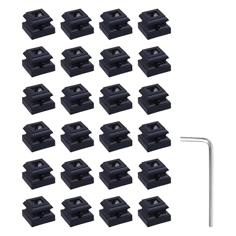 LC LICTOP Iron Baluster Shoes, Stair Flat Shoe for 1/2 Inch Square Balusters, Wrought Iron Spindle Base for Scroll Basket Twist Knuckle Staircase