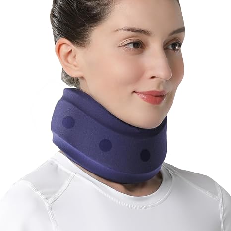 Velpeau Enhanced Neck Brace for Neck Pain and Support, Sleep Apnea, Blue S