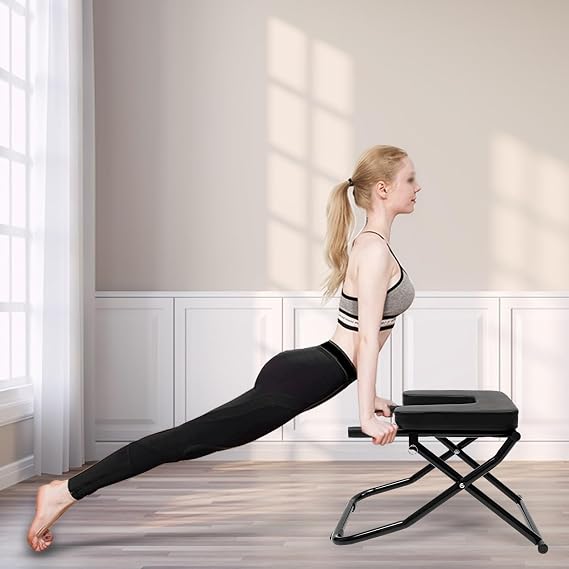 Yoga Headstand Bench, Yoga Inversion Chair, Inversion Chair, Headstand Trainer for Practice Head Stand, Shoulderstand and Strength Training