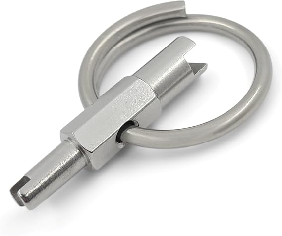 Pocket Valve Core Removal Tool Keychain - Stainless Steel - Standard