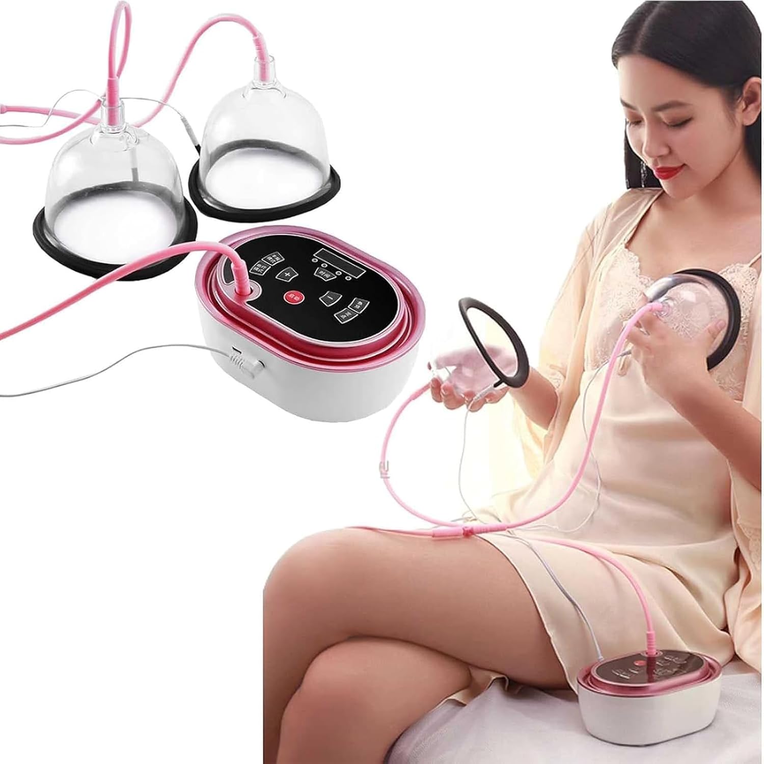 Electric Breast Chest Massager, Breast Enlargement Massager with Four Shaping Modes, Anti-Sagging Firming Breast and Enlarge Women Udder, for Home Breast Care