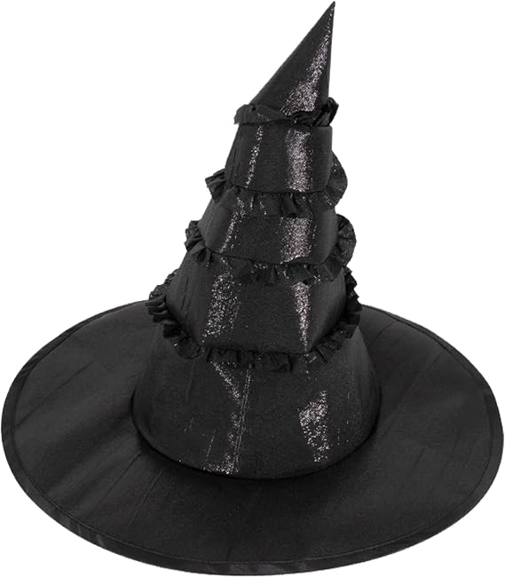 Halloween Witch Hat, Movie Merch Witches Hats for Women Ruched Wizard Hats Halloween Costume Accessories Cosplay Party Decorations