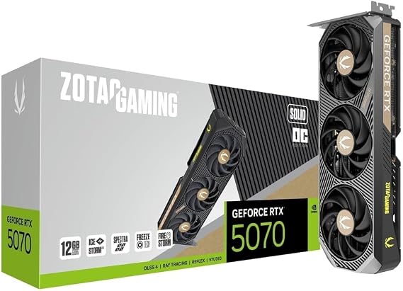 ZOTAC GAMING GeForce RTX 5070 SOLID OC 12GB GDDR7 Graphics Board ZT-B50700J-10P VD9074