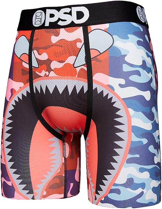 PSD Men's Boxer Brief (Red/Muliti Warface, XL)