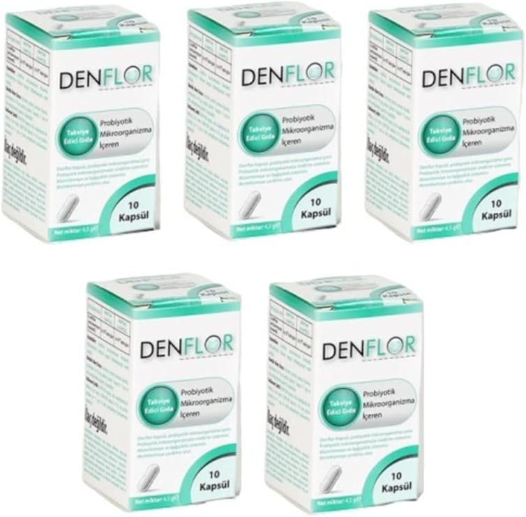 Denflor Probiyotik 10 Kapsül, 5'li Paket