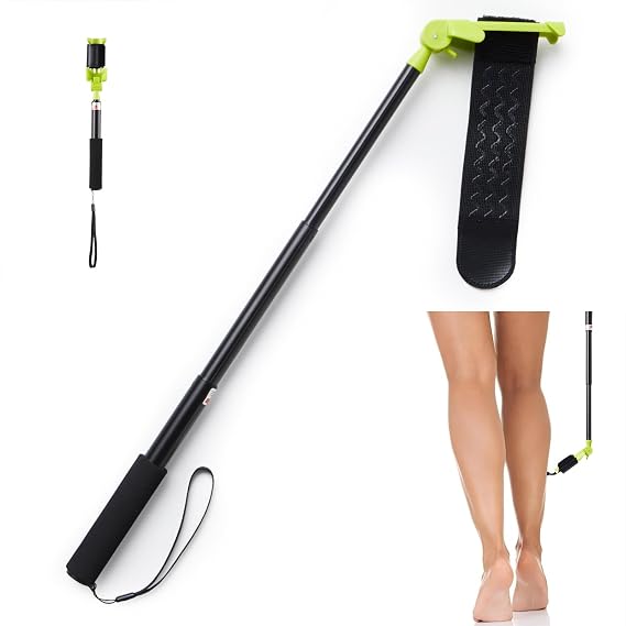 Back Shaver Extension Handle,Razor Extension Handle for Men,Long Handled Razor for Legs and Body,Adjustable Angle Back Trimmer with Telescopic 13-25 Inch Handle, Ideal for Elderly and Self-Care
