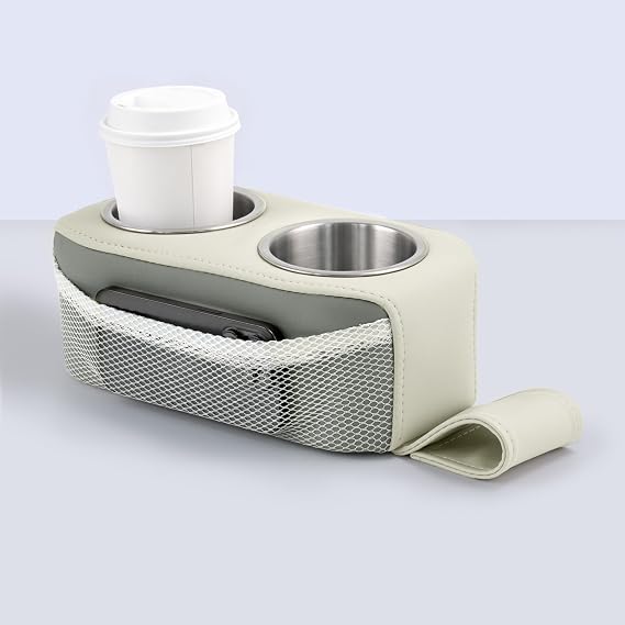 Pontoon Cup Holder,Boat Seat Cup Drink Holder(White&Gray)
