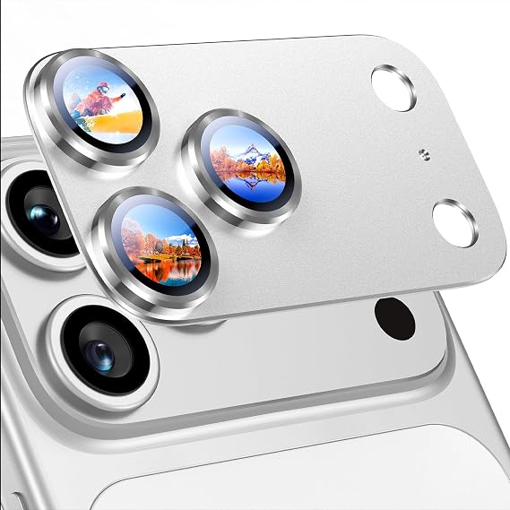 Uyiton for iPhone 17 Pro Camera Lens Protector, Metal Frame Glass Cover