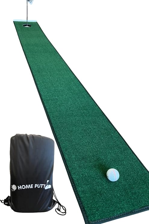 Home Putt - Portable Golf Putting Mat - Perfect Golf Training Aid to Practice Your Golf Game Everyhwere You Go - 1 Ft by 8 Ft Mini Golf Putting Green