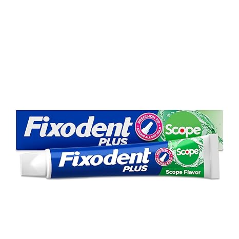 Fixodent Control Denture Adhesive Cream Plus Scope Flavor, 2 Oz Pack of 4