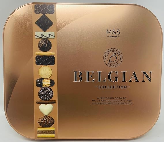 M&S Belgian Biscuit Collection 500g | selection of dark, milk and white chocolate and plain Belgian style biscuits