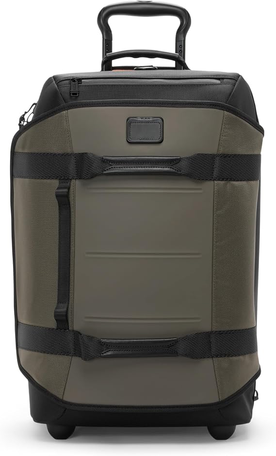 TUMI - Alpha Bravo International 2-Wheeled Duffel Backpack Carry-On - Adjustable Compact Travel Bag - 21.75" X 14.0" X 9.0" - Terra Brown