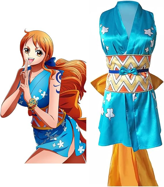 Cosplay Life Nami Cosplay Costume - Luffy Pirate Straw Hats Manga Anime Merch Kimono Dress Uniform Outfit For Women