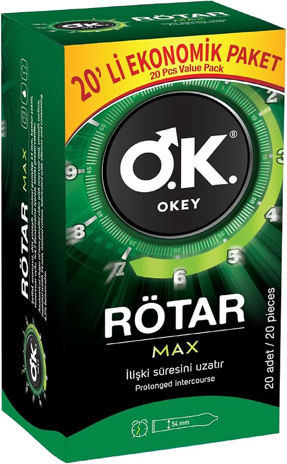 OKEY Rötar Max Prezervatif, 20'li