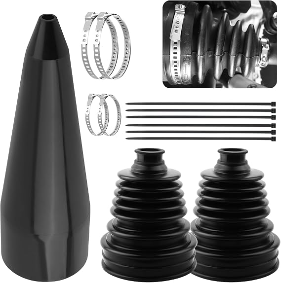 CV Axle Boot Repair Kit Silicone,All-in-One CV Boot Repair Kit Includes CVs Boots Expander Tool,Clamps,Zip Ties,Professional CVs Boots Kits for Drive Shaft & Chassis Protection
