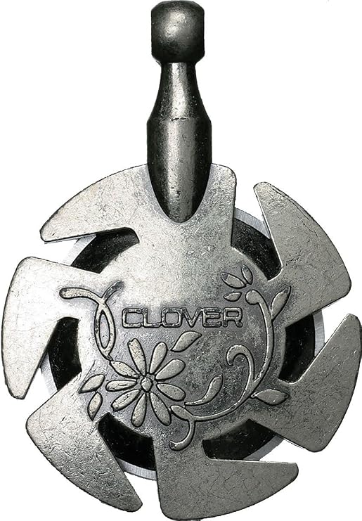 Clover Pendant, Antique Silver 4.9" Height, 2.5" Length, 0.4" Width