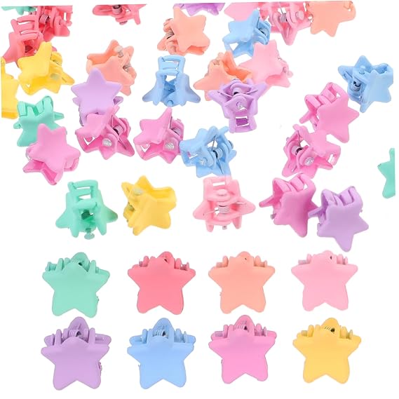 DOITOOL 3sets Mini Hair Claw Clips for Women and Girls Cute Flower Design Hair Barrettes and Non-slip Random Colors