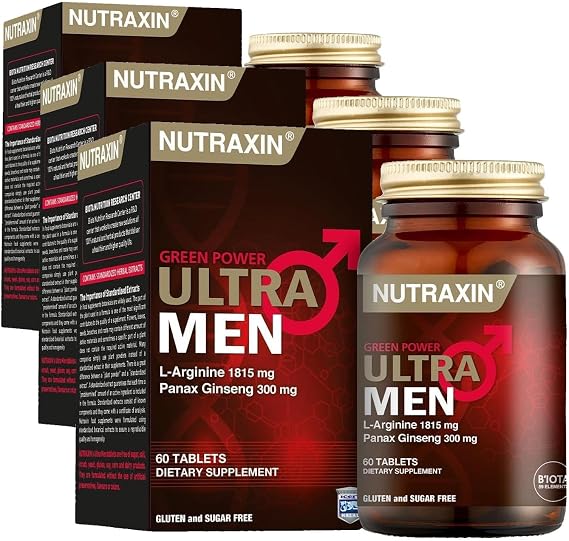 Nutraxin Green Power Ultra Men L-Arginine 60 Tablet Takviye Edici Gıda (3 paketi)