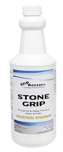 SlipDoctors Stone Grip Anti-Slip Floor Treatment, 1qt Bottle, Yellow