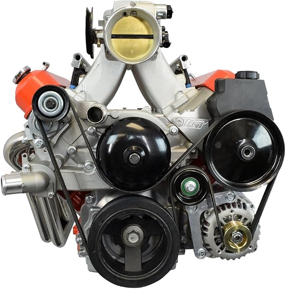 ICT Billet - Billet Low Mount LS Alternator Bracket and Power Steering Pump Bracket - Compatible with LS1 Camaro Z28, Firebird Formula Trans Am WS6 LSX LS1 LS6 551669-2