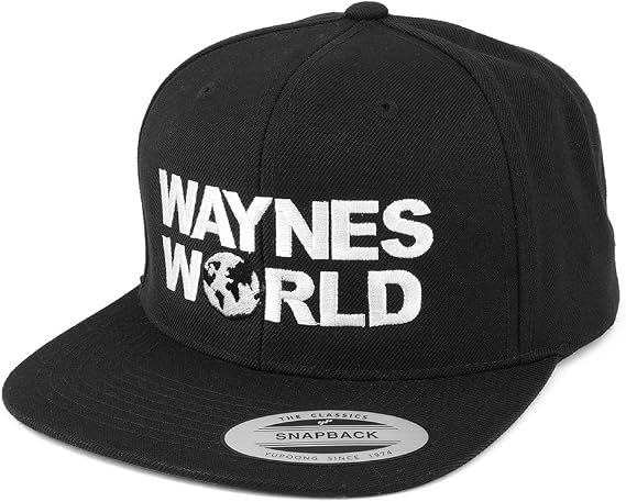 Armycrew Wayne's World Embroidered Flat Bill Snapback Cap