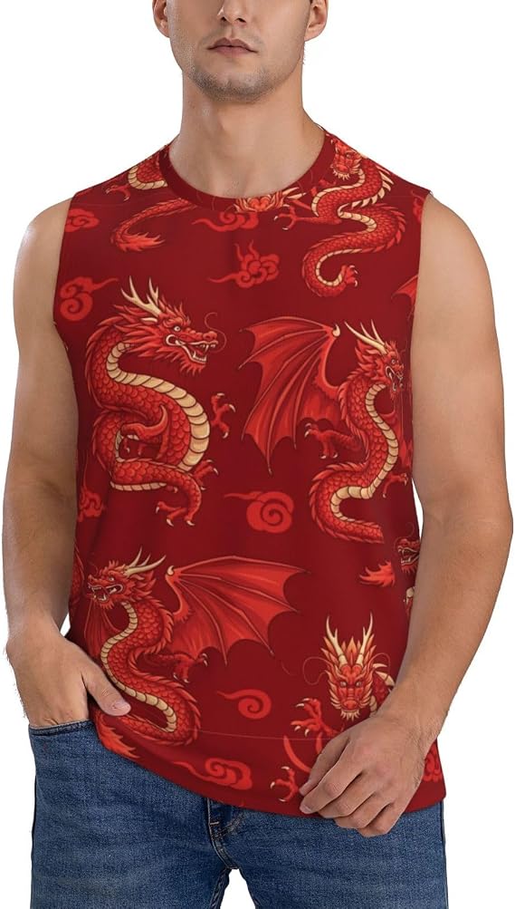 Men's Sleeveless Undershirt Moisture Wicking Sportswear for Tennis & Yoga