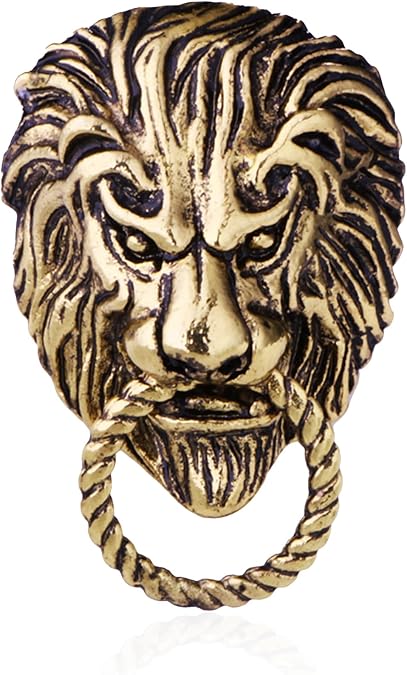 Gold Silver Lion Face Lapel Pin Badge Coat Suit Wedding Gift Party Shirt Collar Accessories Brooch for Men