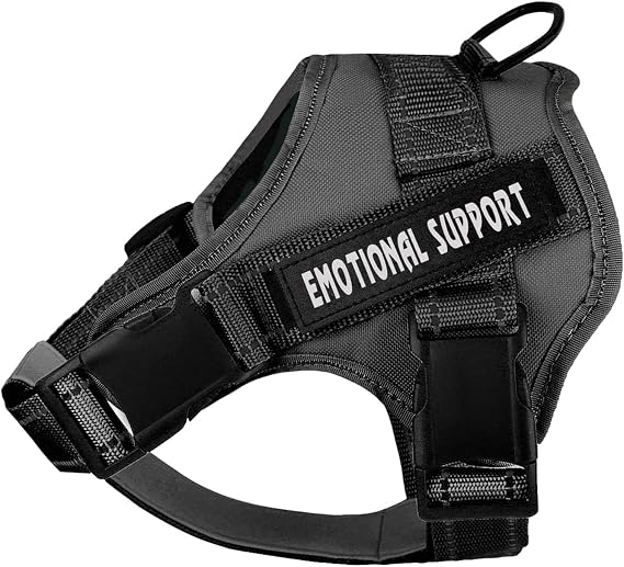 voopet Service Dog Harness, Emotional Support Pet Vest Harness, Reflective Breathable & Adjustable No Pull ESA Harness for Small Medium Large Dogs (with 4 PCS Removeable Tags),XX Small (Pack of 1)