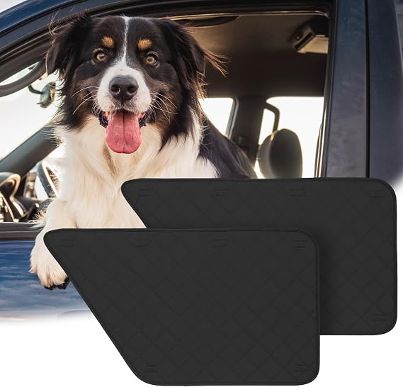 2 Pack Car Door Protector for Dogs - Waterproof Scratchproof Pet Car Door Cover, Universal Fit for Most Vehicles