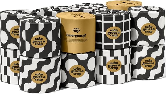 Who Gives A Crap 100% Bamboo Toilet Paper 3 Ply, 330 Sheets-16 Pack