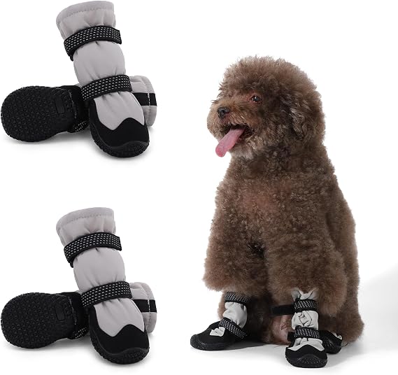 Dog Winter Boots Nonslip Soft Rubber Sole Dog Shoes for Large Dogs Paw Protectors Indoor