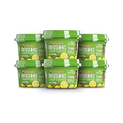 Chicken of the Sea Infusions Tuna, 2.8 Ounce Cups Pack of 6, Wild Caught Tuna, Lemon & Thyme