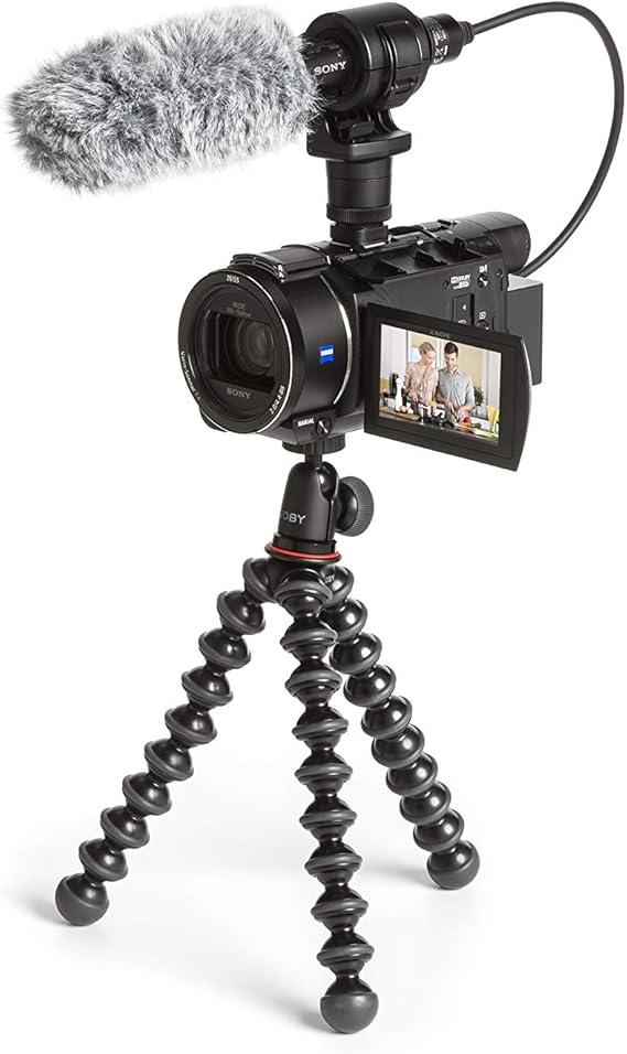 Sony FDR-AX53 Creator Kit - 4K Ultra Handycam Creator Kit with Microphone ECM-CG60 and Joby GorillaPod 1K (Ideal for Vlogger, YouTube) Black