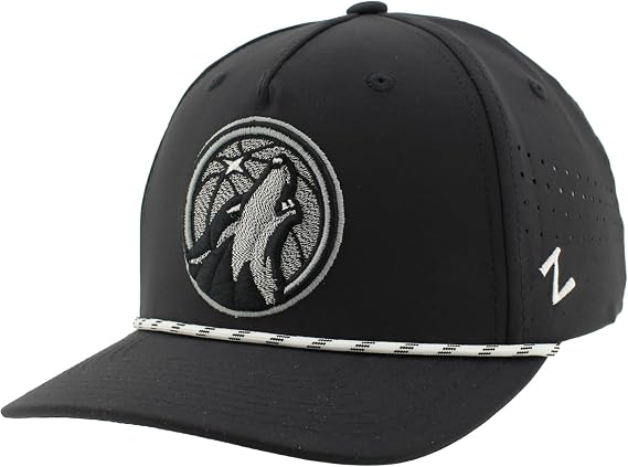 ZHATS NBA Unisex-Adult NBA Officially Licensed Rope Hat Snapback Performance Black