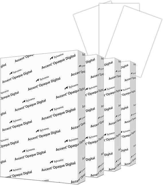 Accent Opaque White 19 x 13 Cardstock Paper, 100lb, 271gsm 600 Sheets (4 Reams) Premium Smooth Heavy Cardstock, Printer Paper for Invitations, Cards, Menus, Business Cards 188072C