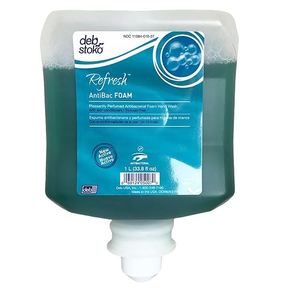 Deb Stoko Refresh AntiBac foam Antibacterial handwash ANT1L 1 liter Box of 6#