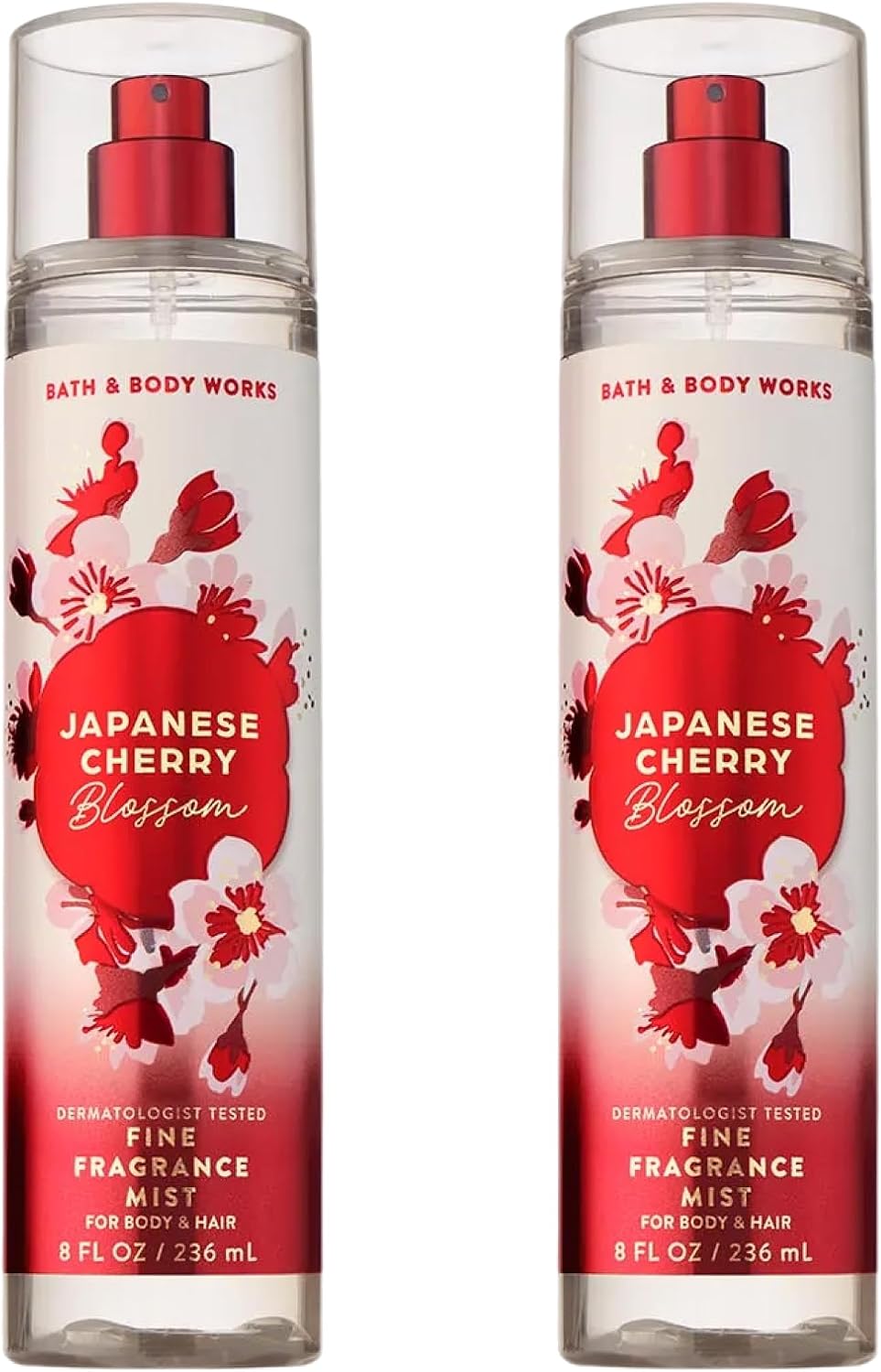 Bath & Body Works Japanese Cherry Blossom Fragrance Mist 8Oz Each Set Of 2