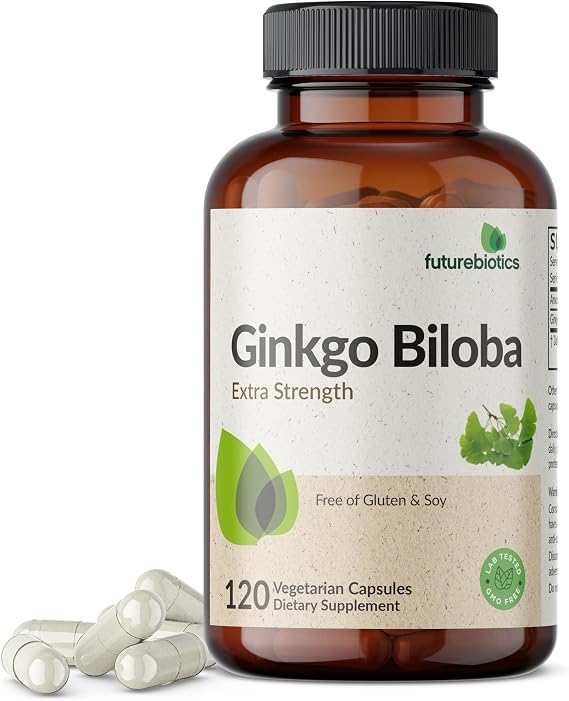 Futurebiotics Ginkgo Biloba Extra Strength Supports Brain Function & Memory Support, 120 Vegetarian Capsules