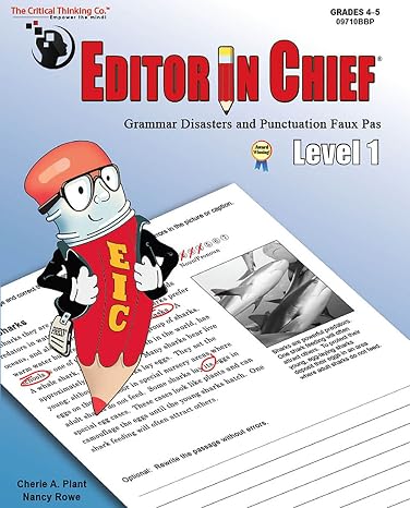 The Critical Thinking Editor In Chief Level 1 School Workbook