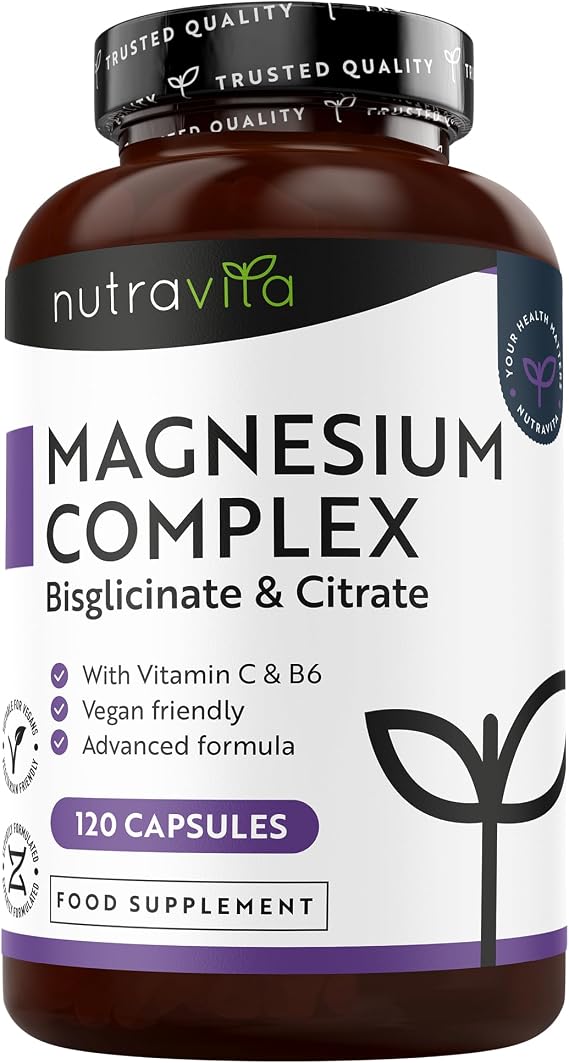 Nutravita Magnesium Glycinate Complex with Vitamin C & B6-120 Capsules