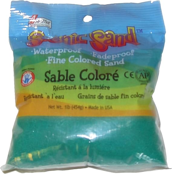 Activa Cocoa Brown Scenic Colored Sand, 1lb (454g) | Vibrant, Fine Grain Colorfast Sand for Arts & Crafts