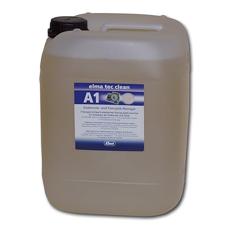 Elmasonic 800 0101 Elma TEC Clean A1 Ultrasonic Cleaner Solution Concentrate for Electronics and Optics- Powerful Cleaning Fluid for Industrial Use