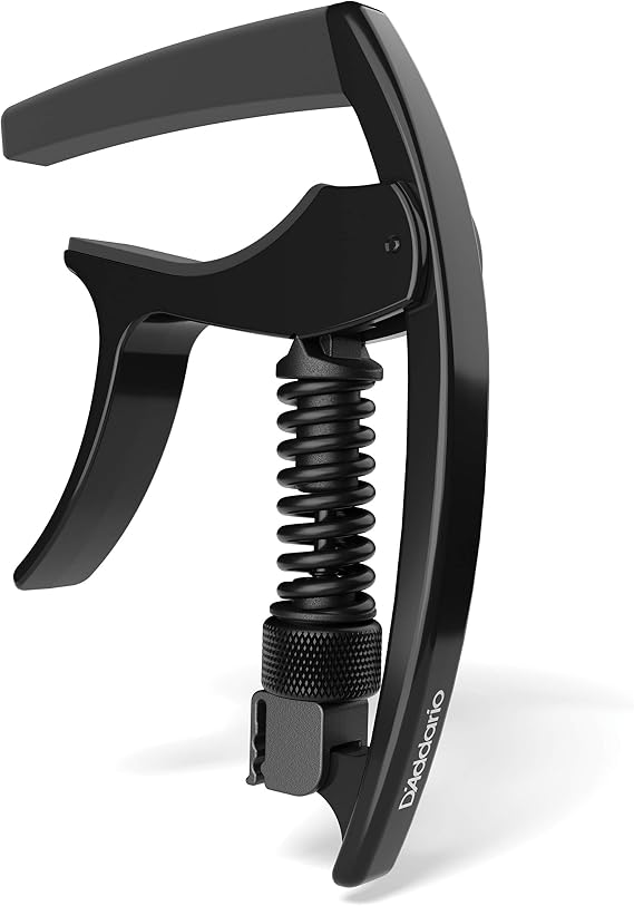 D'Addario Gitar Kaposu - NS Tri Action - Gitar için Kapo - Capo Gitar - Gitar Kaposu - Siyah