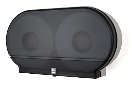 RD0027-01 Twin Jumbo Tissue Dispenser with 33/8" Core, Dark Translucent