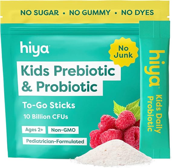 HIYA Kids Daily Probiotic for Gut & Immune Support, 20 Sticks