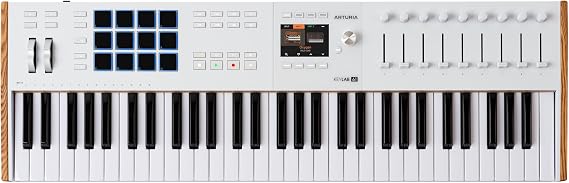 Arturia KeyLab mk3 USB MIDI Keyboard Controller, 61 Key - White