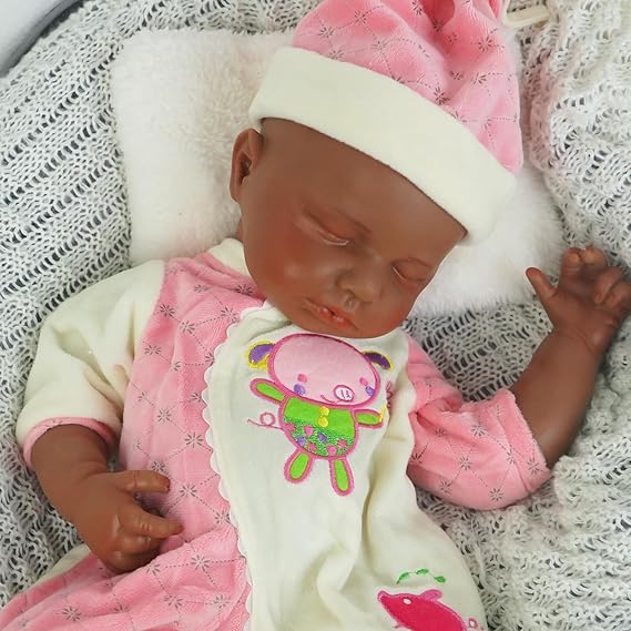 Girl 18.5 Inch, Reborn Baby Dolls Silicone Full Body, Full Silicone Baby Doll, Realistic Baby Dolls, Newborn, Not Vinyl, with Gift Box