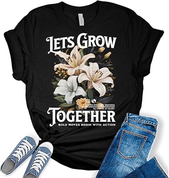 Graphic Tees for Women Trendy Letter Print Tops Vintage Short Sleeve Casual T Shirts