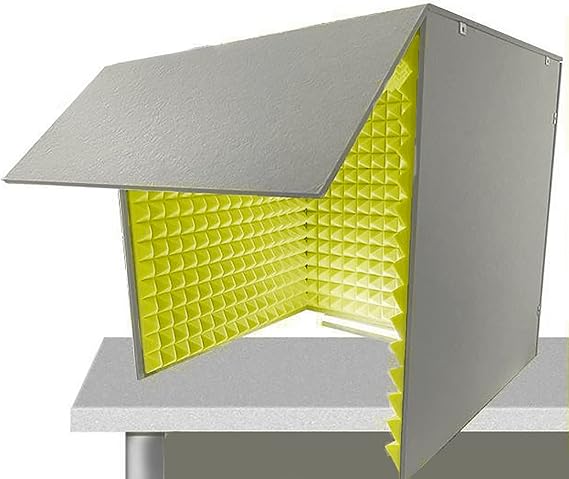 Soundproof Panels Portable Vocal Booth,Isolation Booth,Sound Booth,Desktop Soundproof Cover,Self Made Sound Recording Studio Equipment,Microphisolation Absorbing Shield,For Studio Desk,Recording Boo